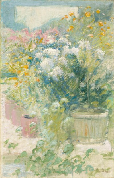 In de kas door John Henry Twachtman