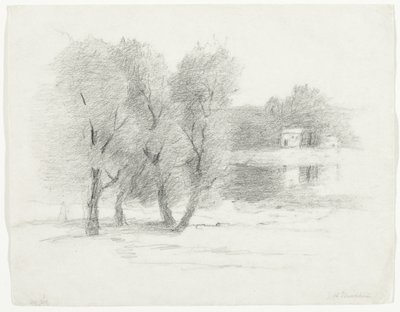 Landschap, laat 19e-begin 20e eeuw door John Henry Twachtman