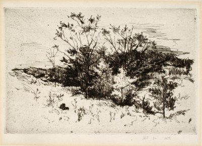 Landschap in de buurt van Cincinnati door John Henry Twachtman
