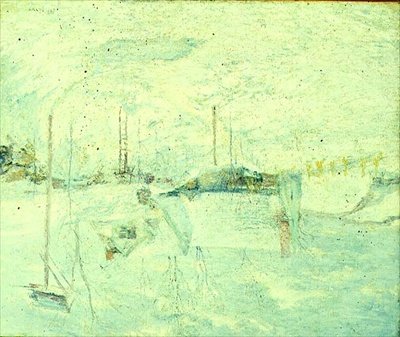 Laatste zonnestraal door John Henry Twachtman