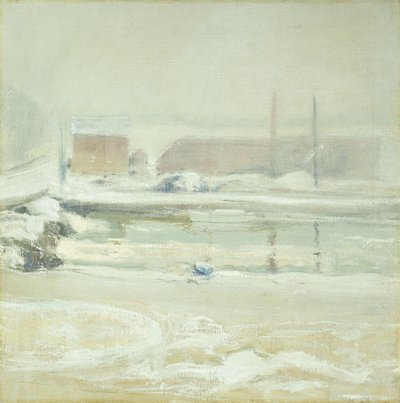 Rivierscène bij Cos Cob door John Henry Twachtman