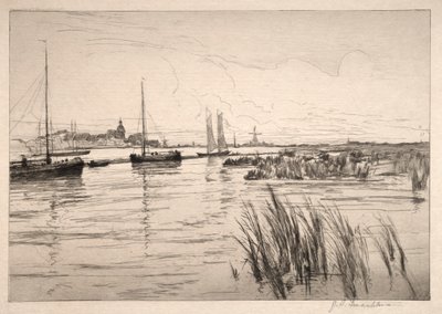 De Hollandse Dijk door John Henry Twachtman