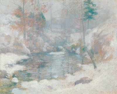 Winterharmonie, ca.1890-1900 (olieverf op doek) door John Henry Twachtman