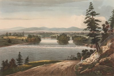 Uitzicht nabij Sandy Hill nr. 7 van The Hudson River Portfolio, 1822-23 door John Hill
