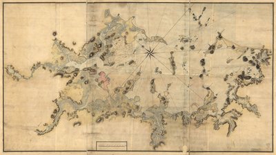 Boston Harbour en de omgeving door John Hills