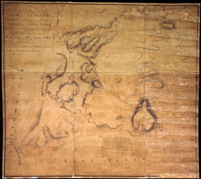Aan zijn excellentie George Clinton, Esq. . . . Dit plan van de stad New York en zijn omgeving . . ., 1785 door John Hills