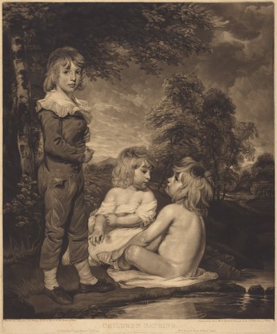 Badende kinderen (De kinderen Hoppner) door John Hoppner