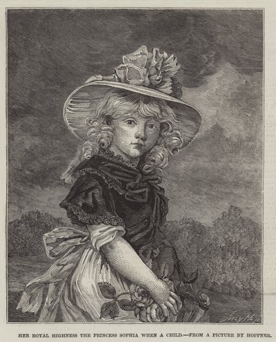 Hare Koninklijke Hoogheid Prinses Sophia als kind door John Hoppner