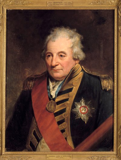 Portret van John Jervis, Graaf van Saint Vincent, Admiraal Eerste Lord van de Admiraliteit door John Hoppner