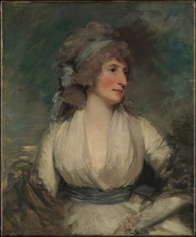 Portret van een vrouw; (achterzijde, nu bedekt door doubleringsdoek) Studie van een kinderhoofd door John Hoppner