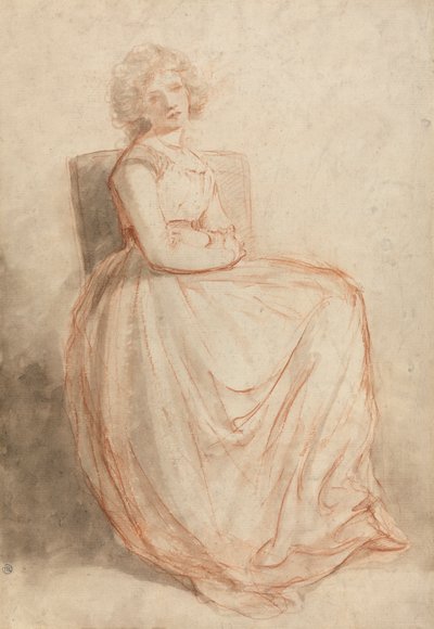 Studie van een zittende vrouw door John Hoppner