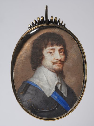 Portret van Frederik V, Keurvorst van de Palts, Koning van Bohemen, 1630s door John Hoskins