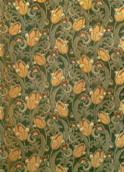 Tulpen, ontwerp voor The Silver Studio, c.1898 door John Illingworth (attr. to) Kay
