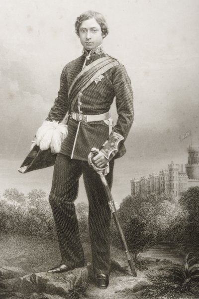 Albert Edward (1841-1910) gegraveerd door D.J. Pound van een foto, uit 