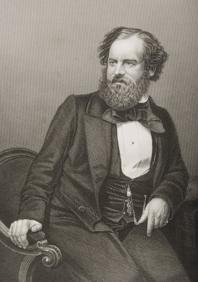 Albert Smith (1816-60) gegraveerd door D.J. Pound van een foto, uit 
