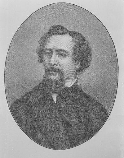 Charles John Huffam Dickens (1812-70) door John Jabez Edwin Paisley Mayall