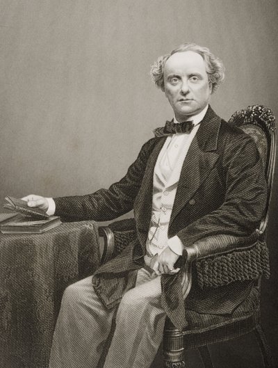 Charles John Kean, gegraveerd door D.J. Pound van een foto, uit 