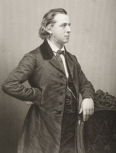 Henry Ward Beecher (1813-1887) gegraveerd door D.J. Pound van een foto, uit 