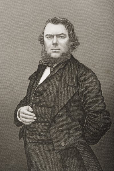 Hugh Stowell Brown (1823-86) gegraveerd door D.J. Pound van een foto, uit 