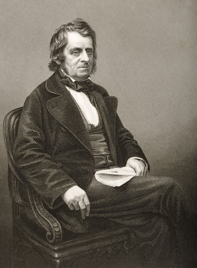 John Arthur Roebuck (1801-79) gegraveerd door D.J. Pound van een foto, uit 