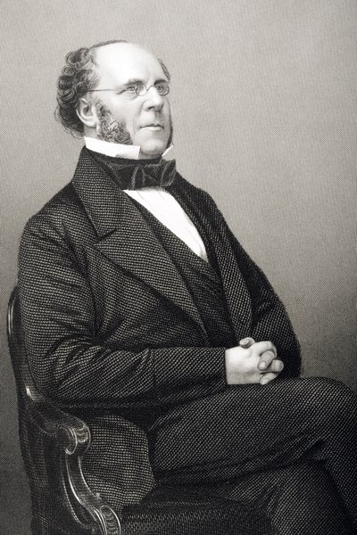 Matthew Talbot Baines, gegraveerd door D.J. Pound, uit 