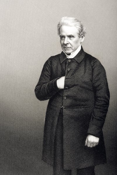 Dominee Thomas Dale (1797-1870) gegraveerd door D.J. Pound van een foto, uit 