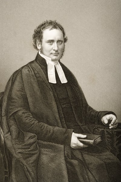 Robert Bickersteth (1816-84) gegraveerd door D.J. Pound van een foto, uit 