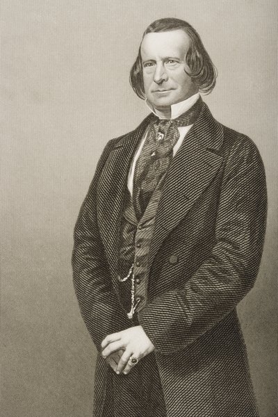 Samuel Phelps, gegraveerd door D.J. Pound van een foto, uit 