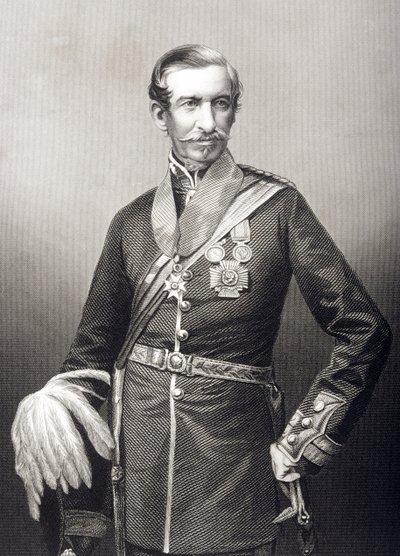 Sir Archdale Wilson (1803-74) gegraveerd door D.J. Pound van een foto, uit 