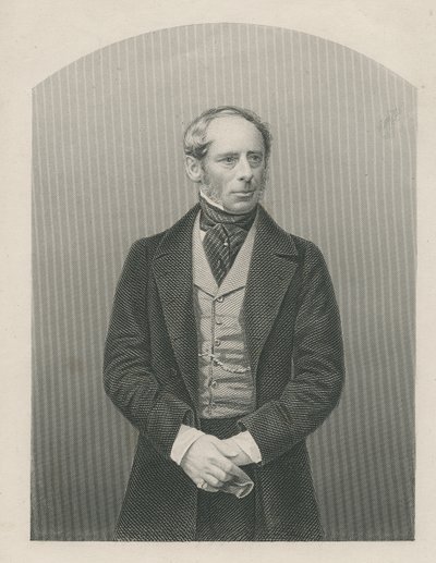 Sir John Somerset Pakington gegraveerd door D.J. Pound van een foto, uit 