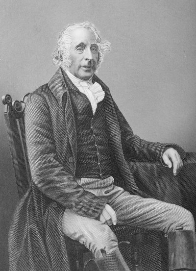Sir Tatton Sykes (1772-1863) gegraveerd door D.J. Pound van een foto, uit 
