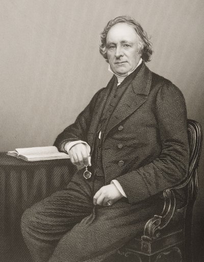 Thomas Binney (1798-1874) gegraveerd door D.J. Pound van een foto, uit 