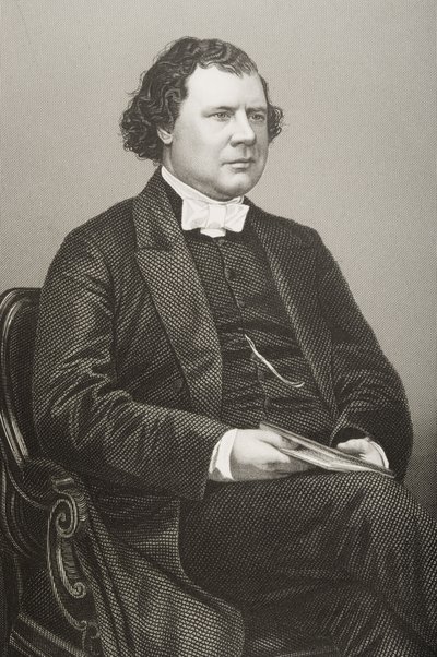 William Morley Punshon (1824-81) gegraveerd door D.J. Pound van een foto, uit 