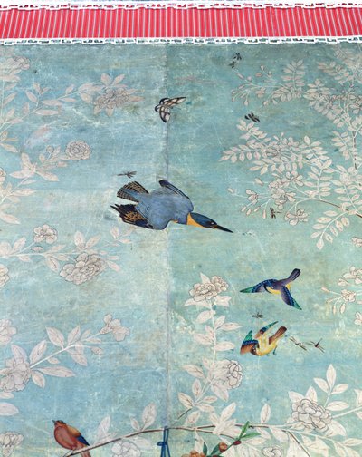 Een ijsvogel, uitgesneden uit 