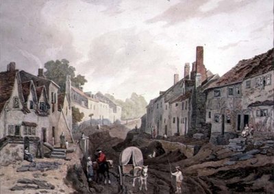 Straatscène, Erith, Kent door John James Chalon