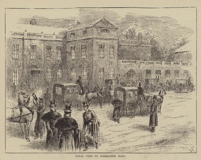 Koninklijk Bezoek aan Normanton Hall door John Jellicoe