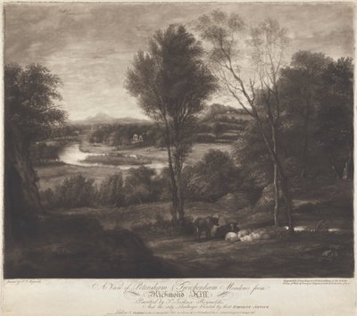 Een Uitzicht op Petersham & Twickenham Weiden vanaf Richmond Hill door John Jones