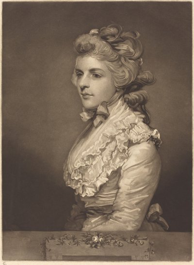 Miss Kemble in een Witte Jurk door John Jones after Sir Joshua Reynolds