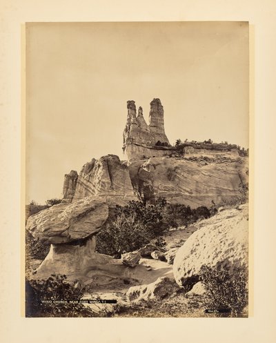Navajokerk nabij Fort Wingate door John K. Hillers