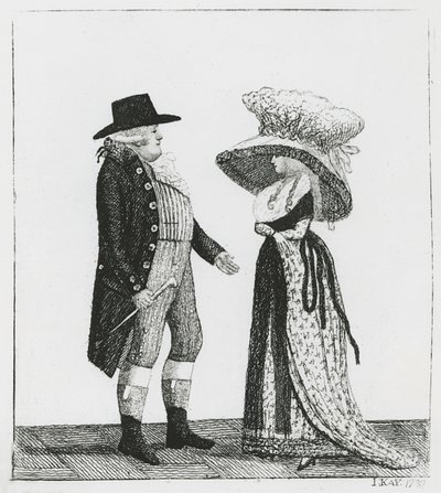 Kapitein Dalrymple en Penelope Macdonald, 1787 door John Kay