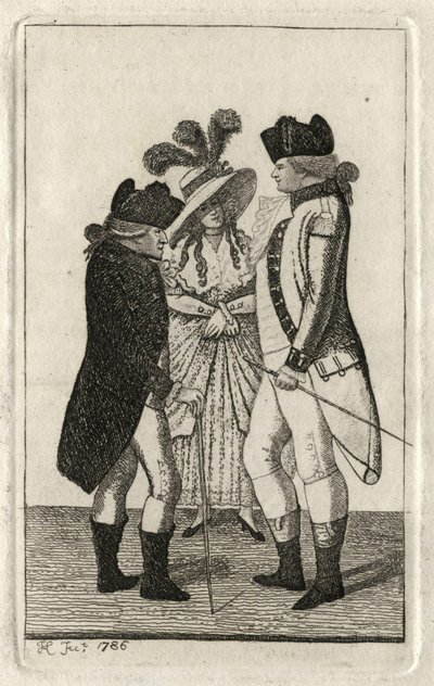 Captain Page; Captain Vicars; met een bewonderaar door John Kay door John Kay