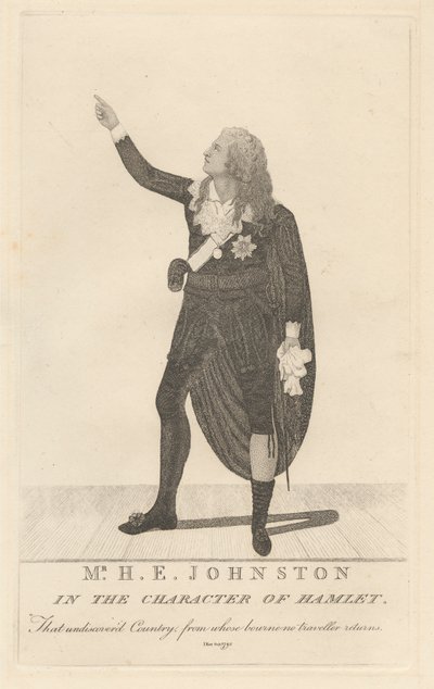 Mr. H. E. Johnston in de Rol van Hamlet door John Kay