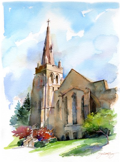 Kerk met Toren door John Keeling