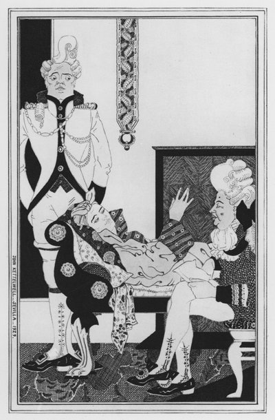 Illustratie voor Love for Love door William Congreve door John Kettelwell