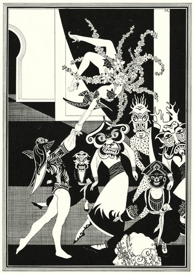 Illustratie voor Het Verhaal van Aladdin en de Wonderlamp door John Kettelwell