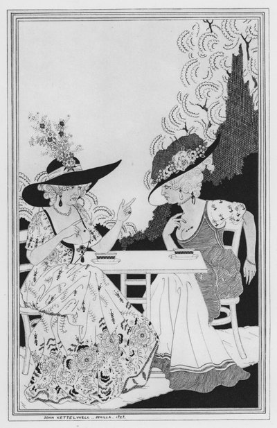 Illustratie voor The Way of the World door William Congreve door John Kettelwell