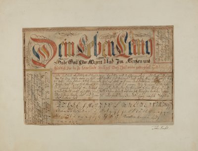 Fractur Verlichte Schrift door John Koehl
