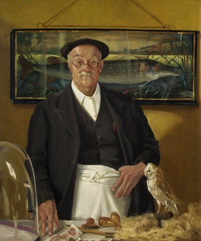 De taxidermist Mr. Chopping door John Kynnersley Kirby