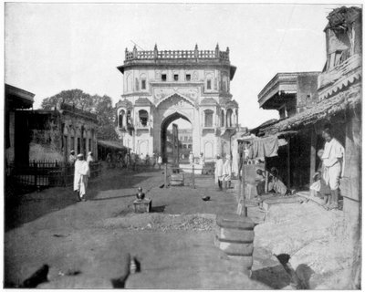 Poort naar Lucknow, India, eind 19e eeuw door John L. Stoddard