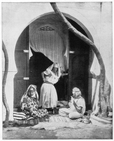 Groep vrouwen, Algerije, Afrika, eind 19e eeuw door John L. Stoddard